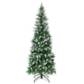 5/6/7.5 Feet Artificial Pencil Christmas Tree with Pine Cones