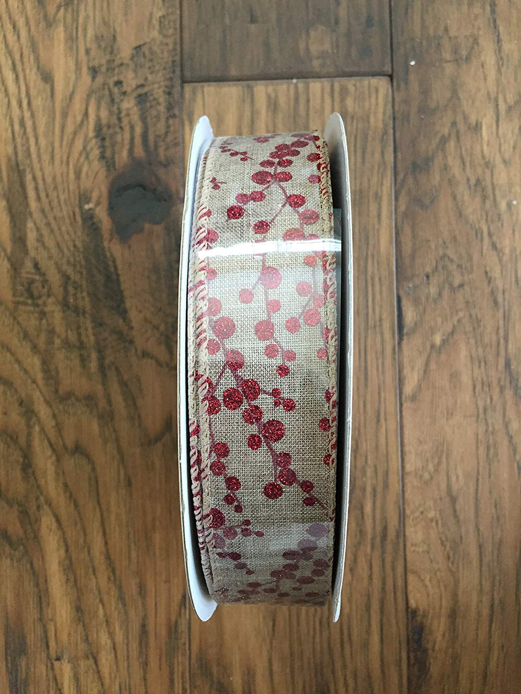 Burlap Berries Ribbon 1.5 inch - By the Yard