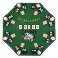 8-Player Foldable Poker Table Top with Carrying Bag