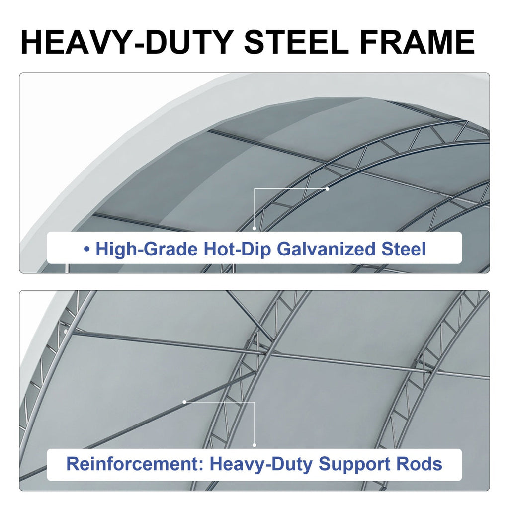 Reinforced 20'x40' Double Truss Container Shelter