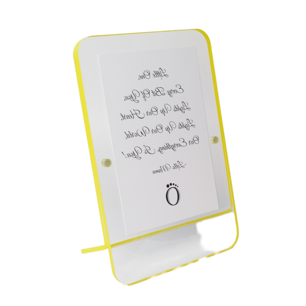 LELLOBABY™ - Acrylic Picture Frame Yellow Border (For 4" x 6" Vertical Photos)