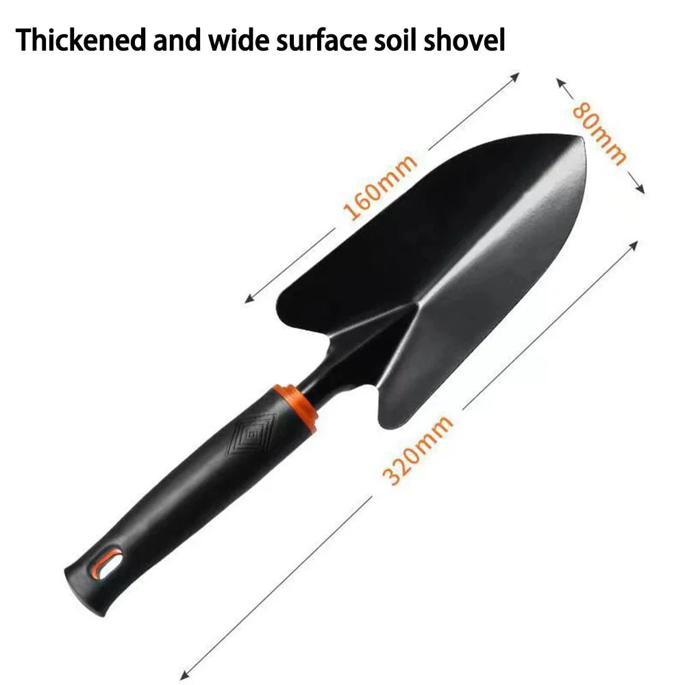 Garden Hand Tool Set | 4-Piece Alloy Steel Shovel, Rake, and Hoe