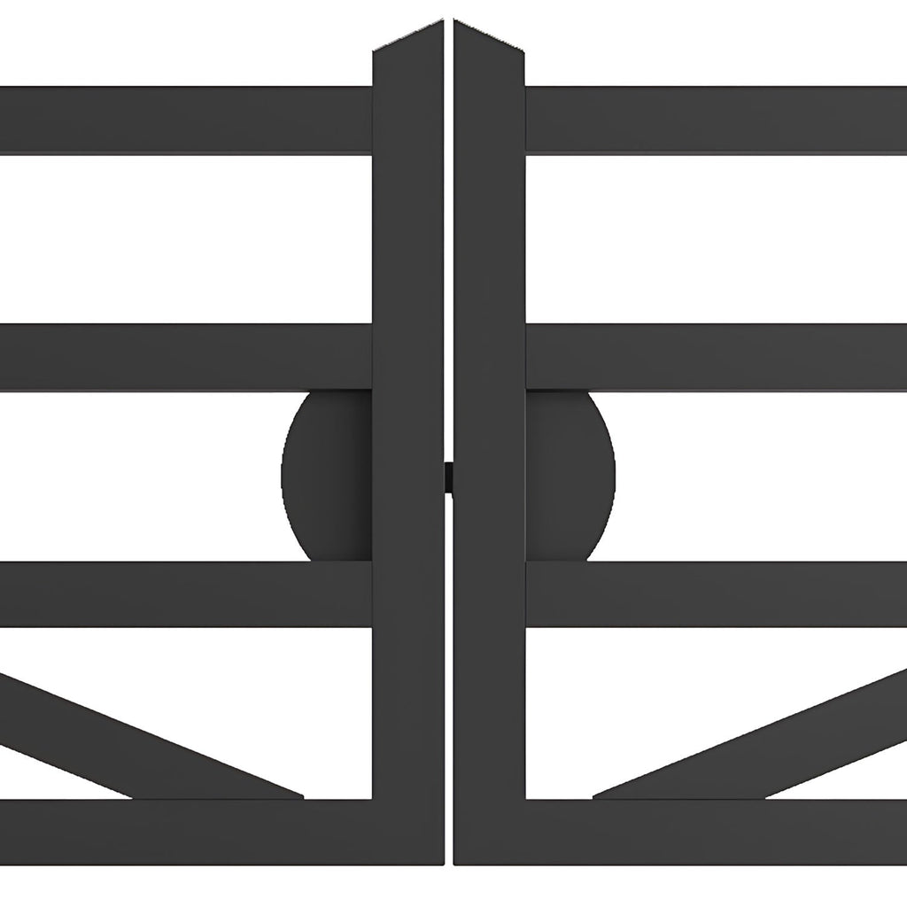 20 ft Farm Driveway Gate with Diagonal Tubes, Dual Swing