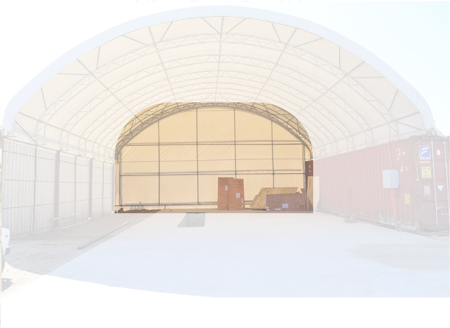 Back Wall for Container Canopy Shelter 40'x40'x15'