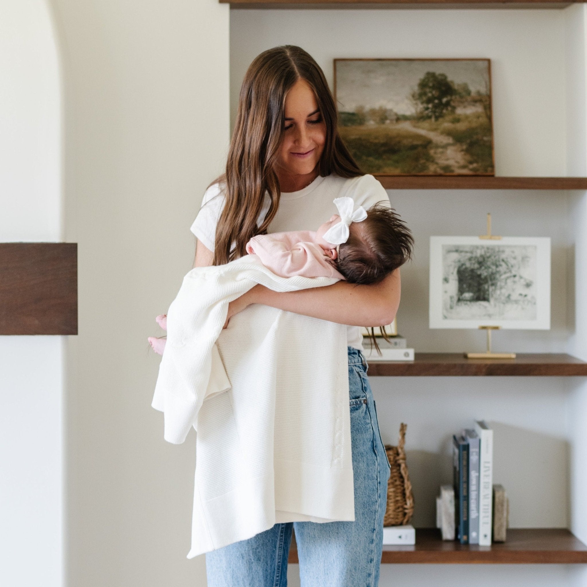 Heirloom Cotton Knit Receiving Blankets