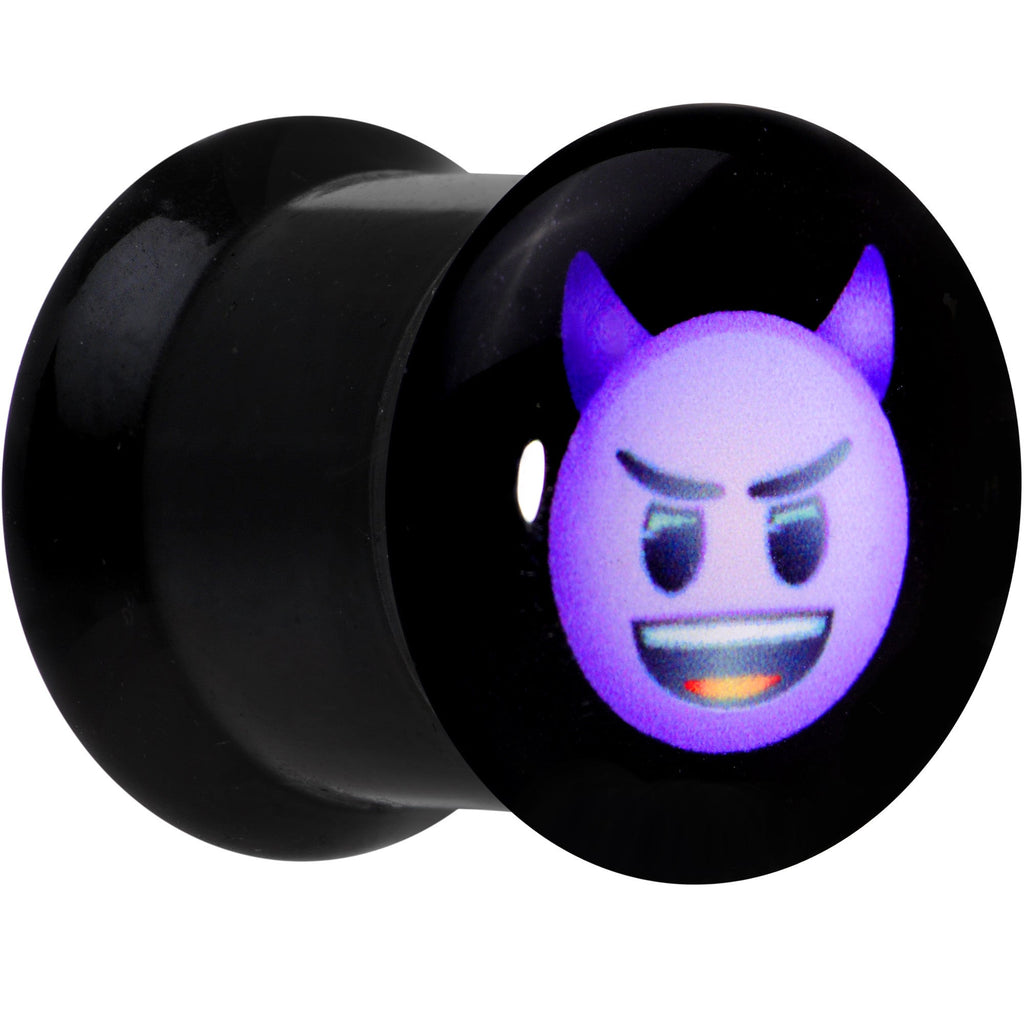 00G Licensed Purple Devil emoji Acrylic Double Flare Plug Set