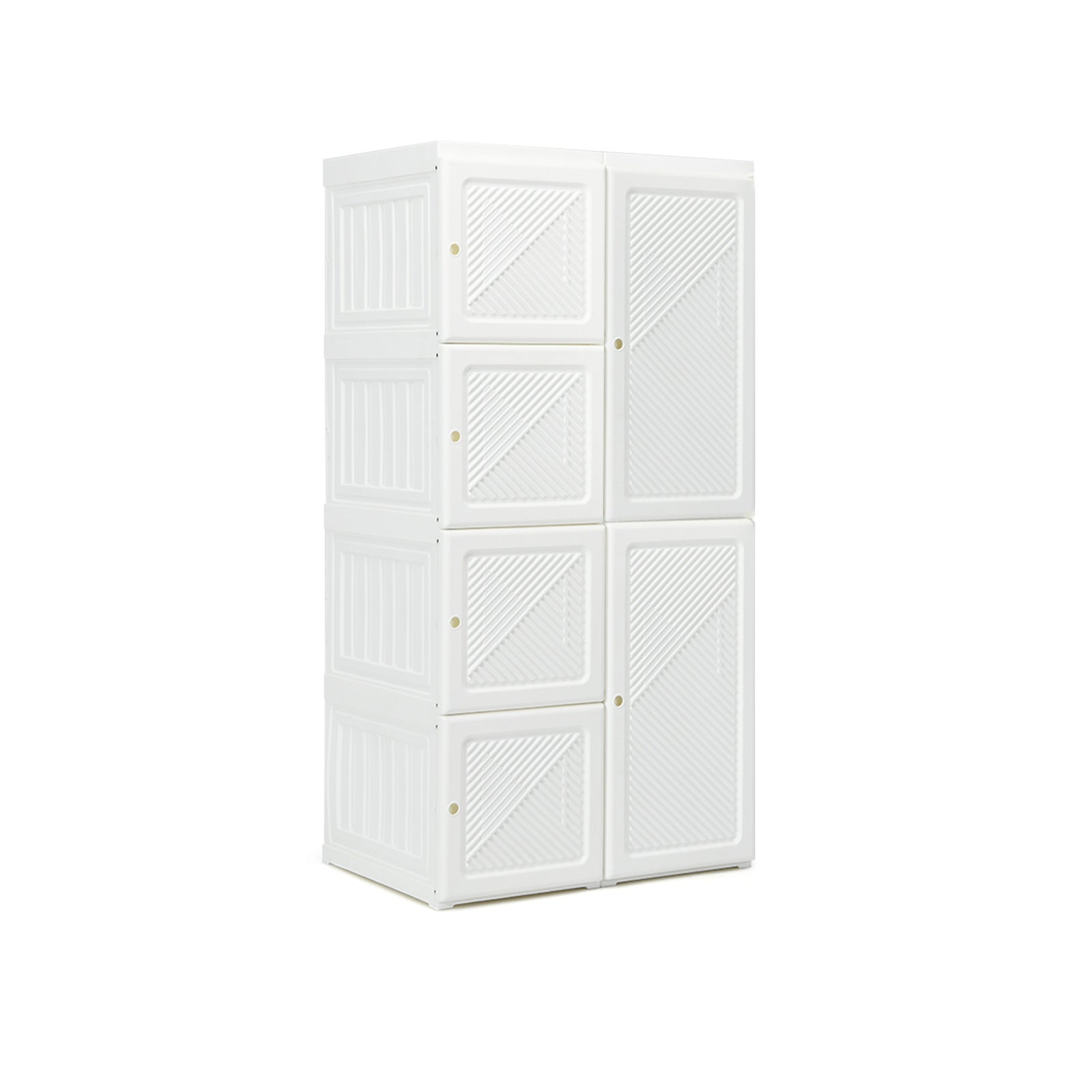 Foldable Armoire Wardrobe Closet with 8 Cubby Storage