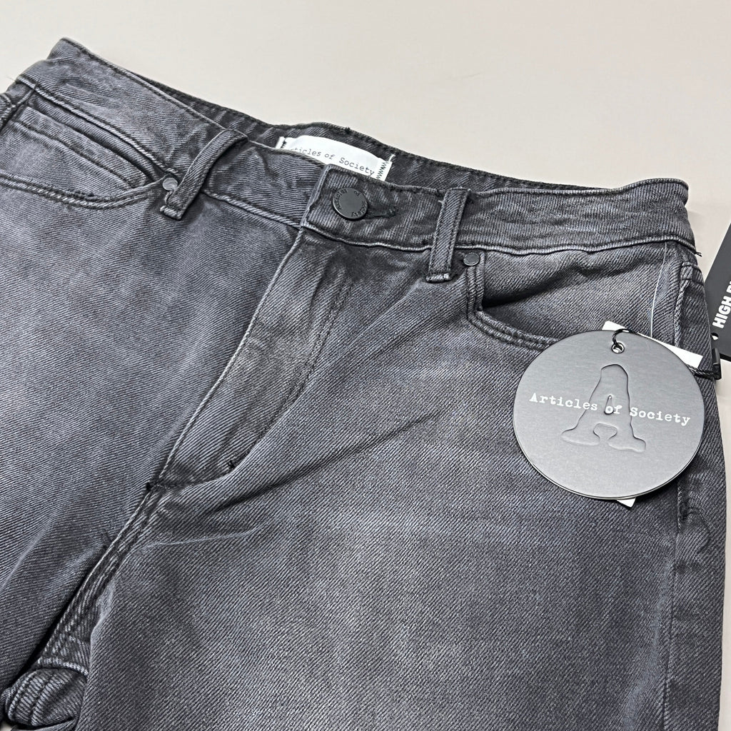 ARTICLES OF SOCIETY Kate Eleele Raw Hem Cropped Jeans Women's Sz 26 Black 4810TQB-720 (New)