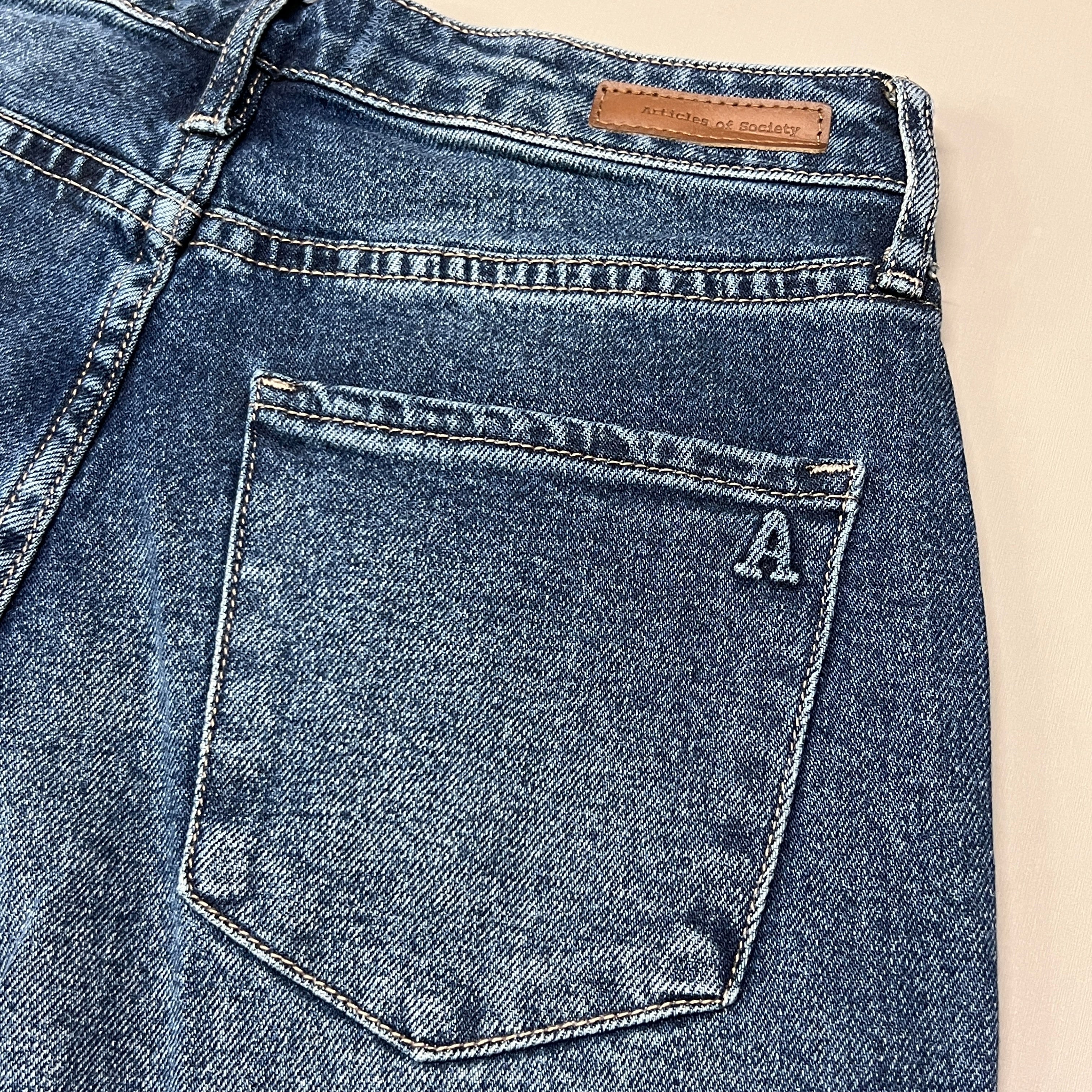 ARTICLES OF SOCIETY Ewa Beach Denim Jeans Women's Sz 27 Blue 4810TQ3-718 (New)