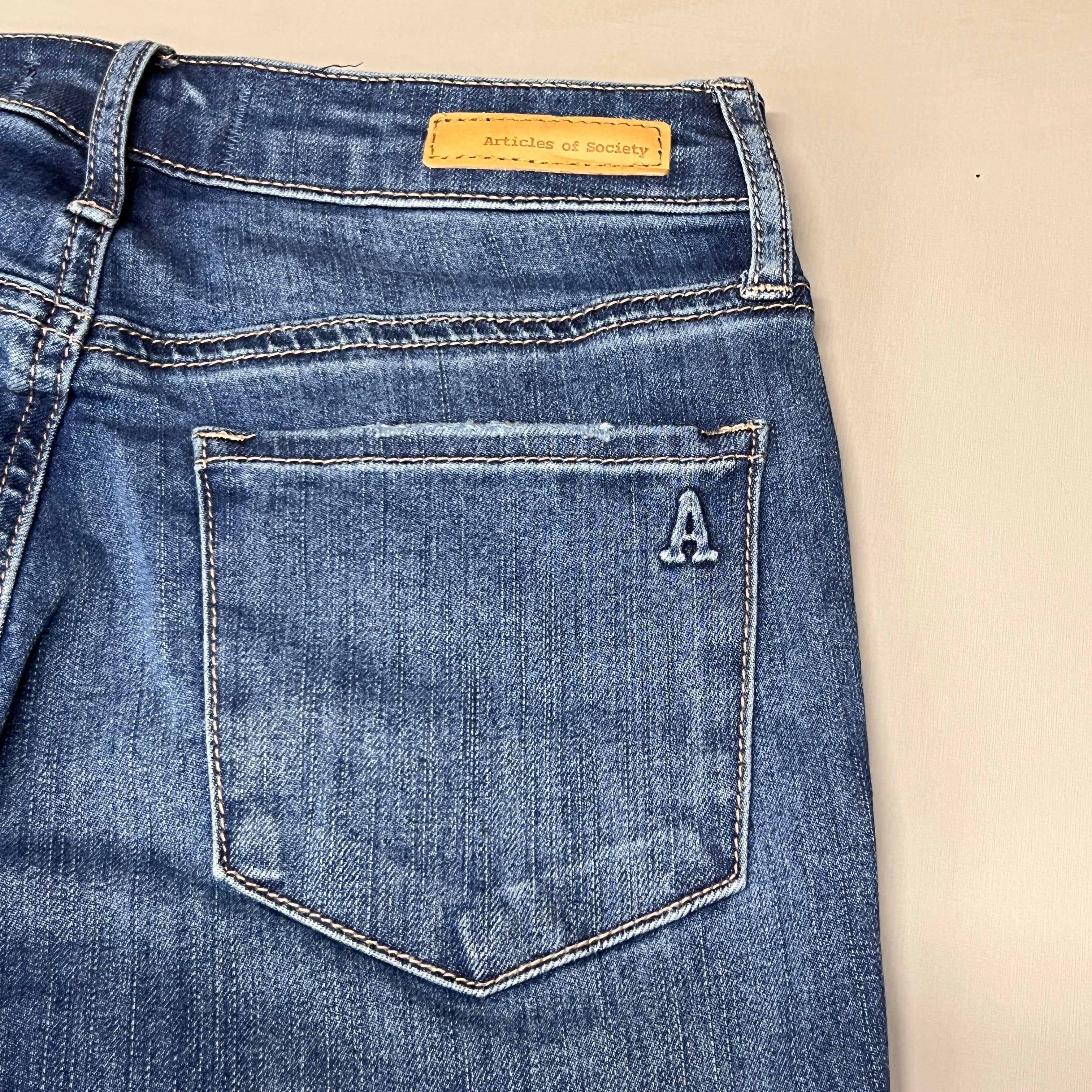 ARTICLES OF SOCIETY Pearl City Denim Jeans Women's Sz 24 Blue 4018PLV-712 (New)