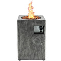 16 Feet Square Outdoor Propane Fire Pit with Lava Rocks Waterproof Cover 30000 BTU