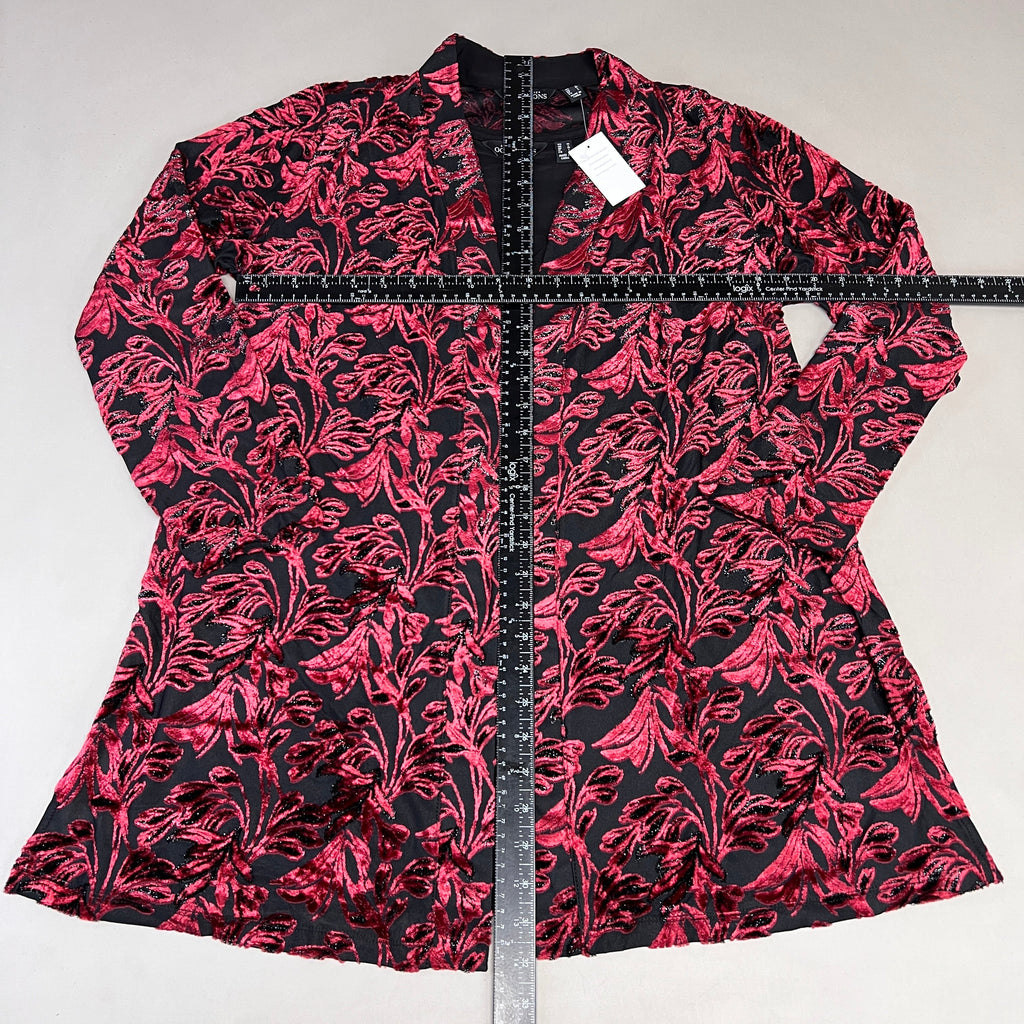 SUSAN GRAVER Knit Cardigan & Tank Set Women's Sz M Red / Black A384258E97551 (New)