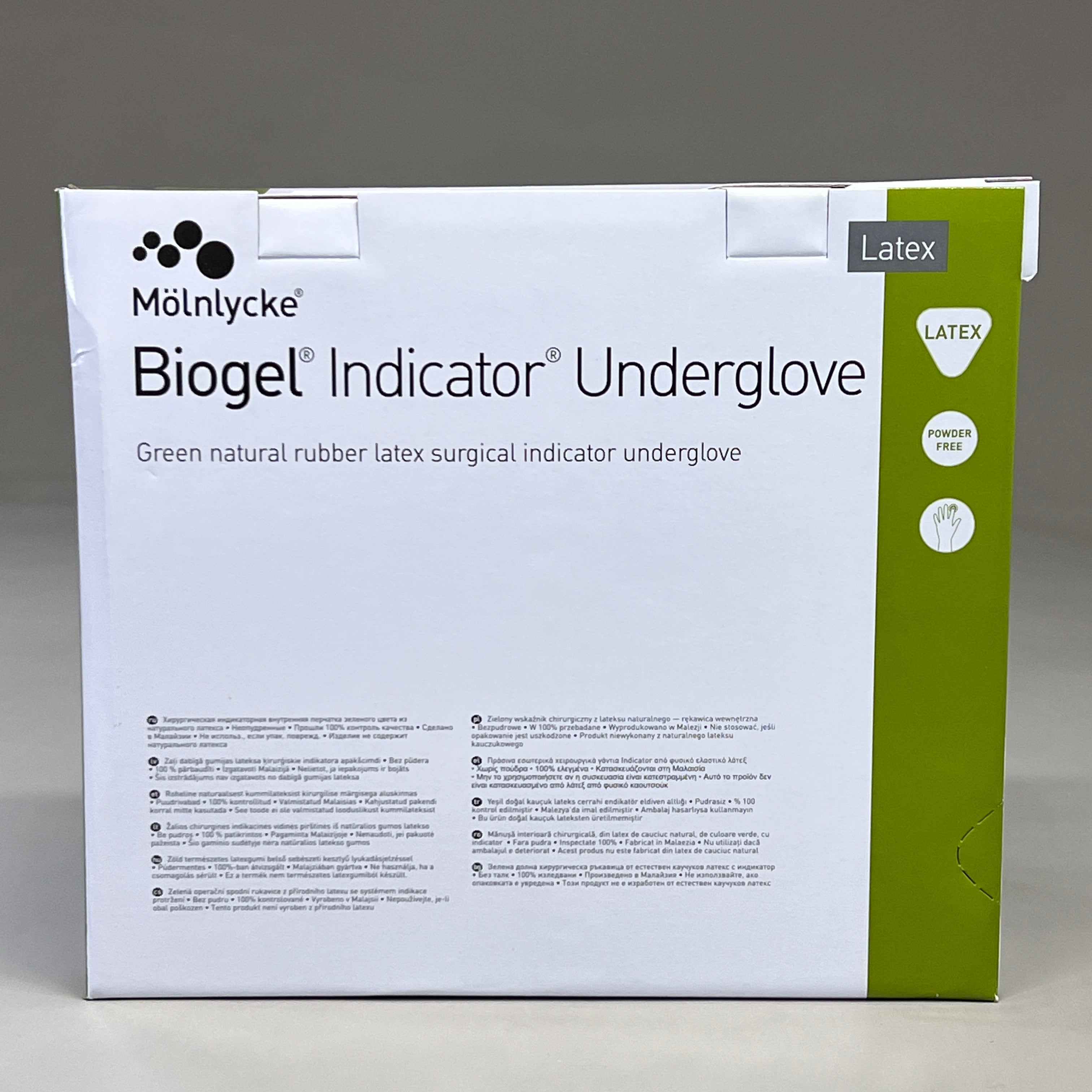 MOLNLYCKE Biogel M Latex Surgical Gloves Enhanced Grip SZ 7.5 Straw Yellow 50 Pairs 30575 (New)