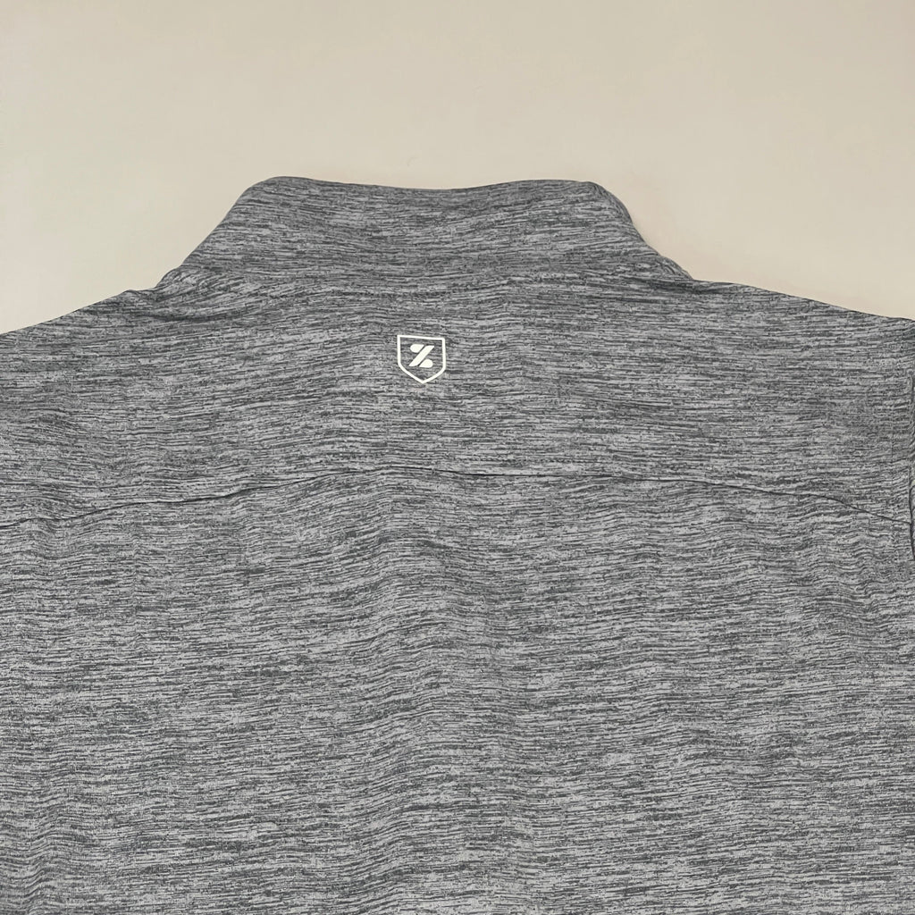 ZUSA Pull Over Shirt Long Sleeve Brisk Quarter Zip Women's Sz M Charcoal Heather (New)