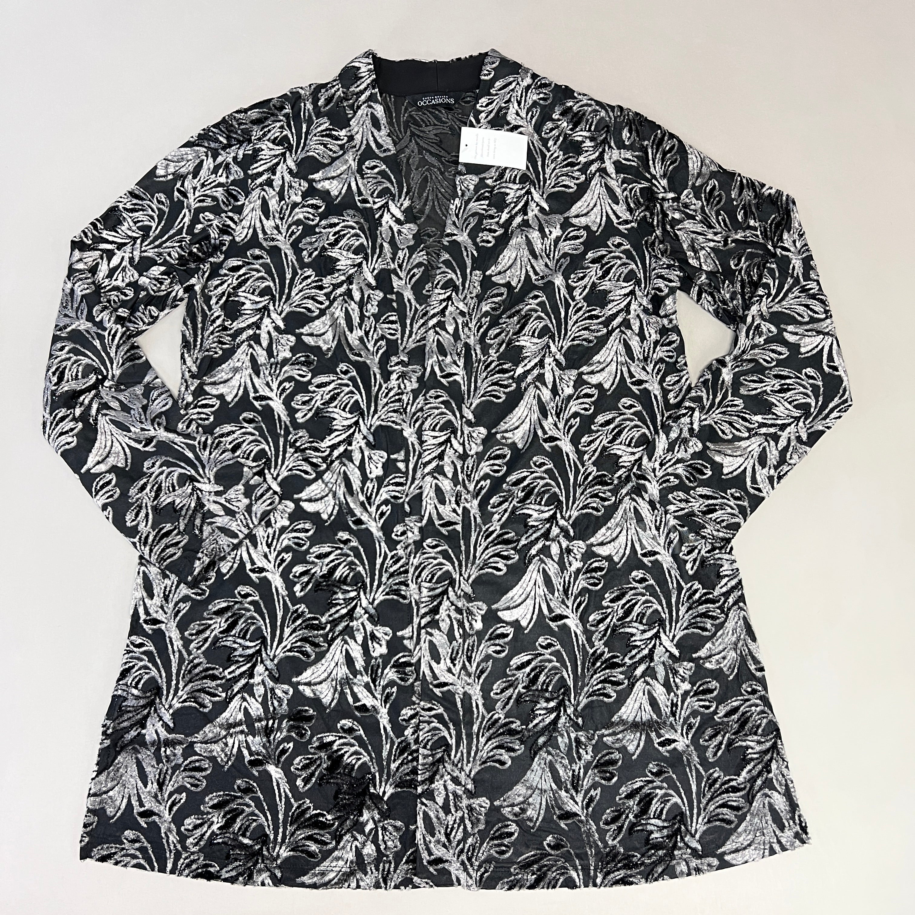 SUSAN GRAVER Knit Cardigan & Tank Set Women's Sz XS Grey / Black A384258F19671 (New)
