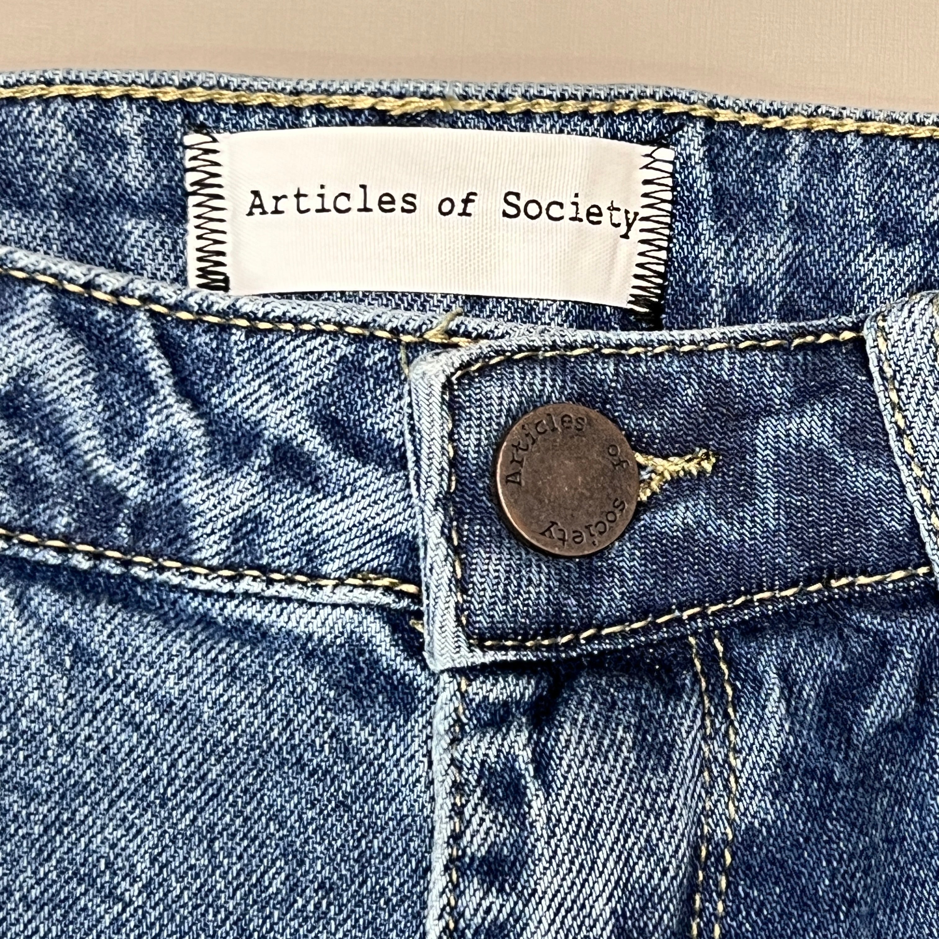 ARTICLES OF SOCIETY OMAO High Rise Denim Jeans Women's Sz 28 Blue 4009TQ3-716 (New)