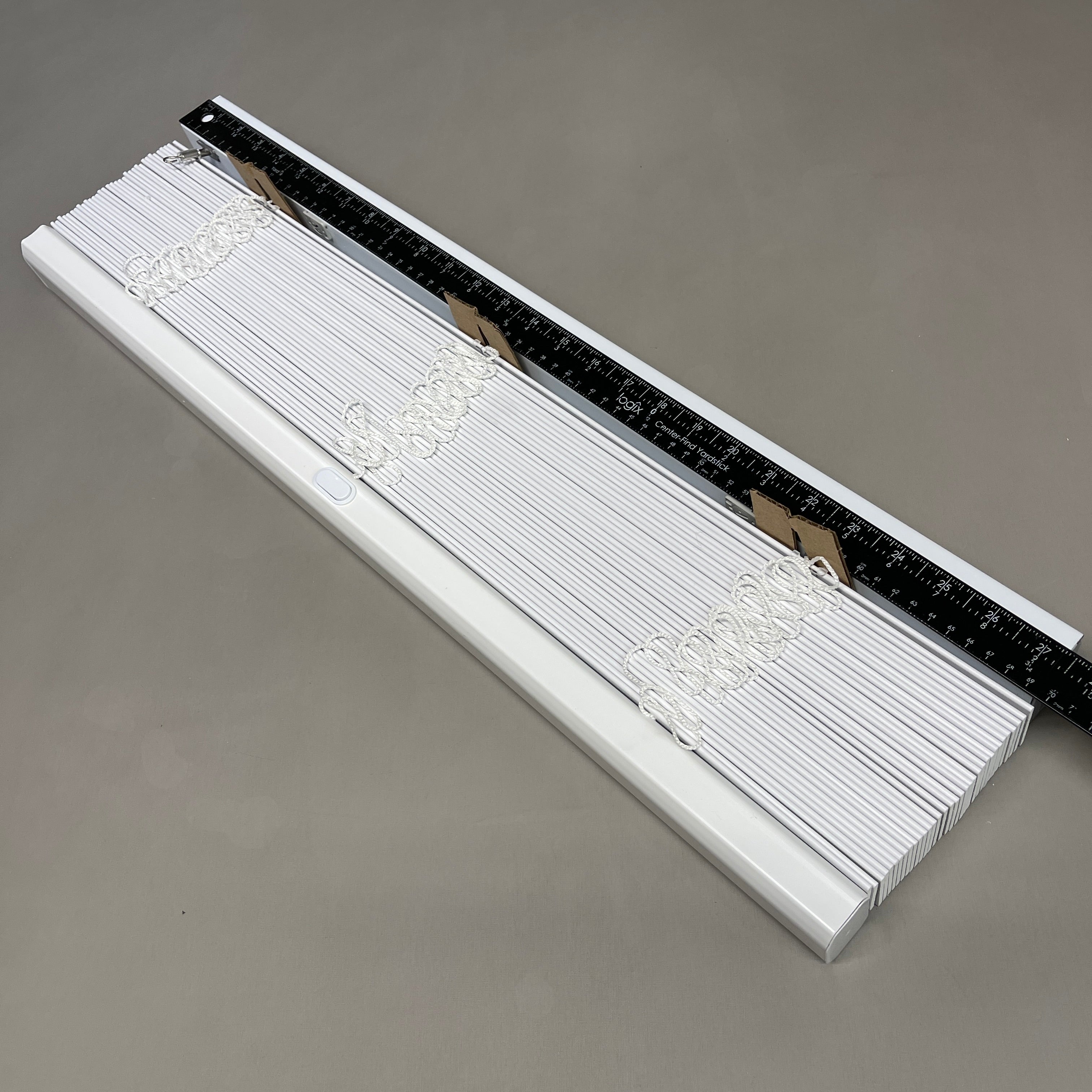 2-PACK! ILM 2" Faux Wood Blinds 28" W (27.5" actual) x 60" L White (New)