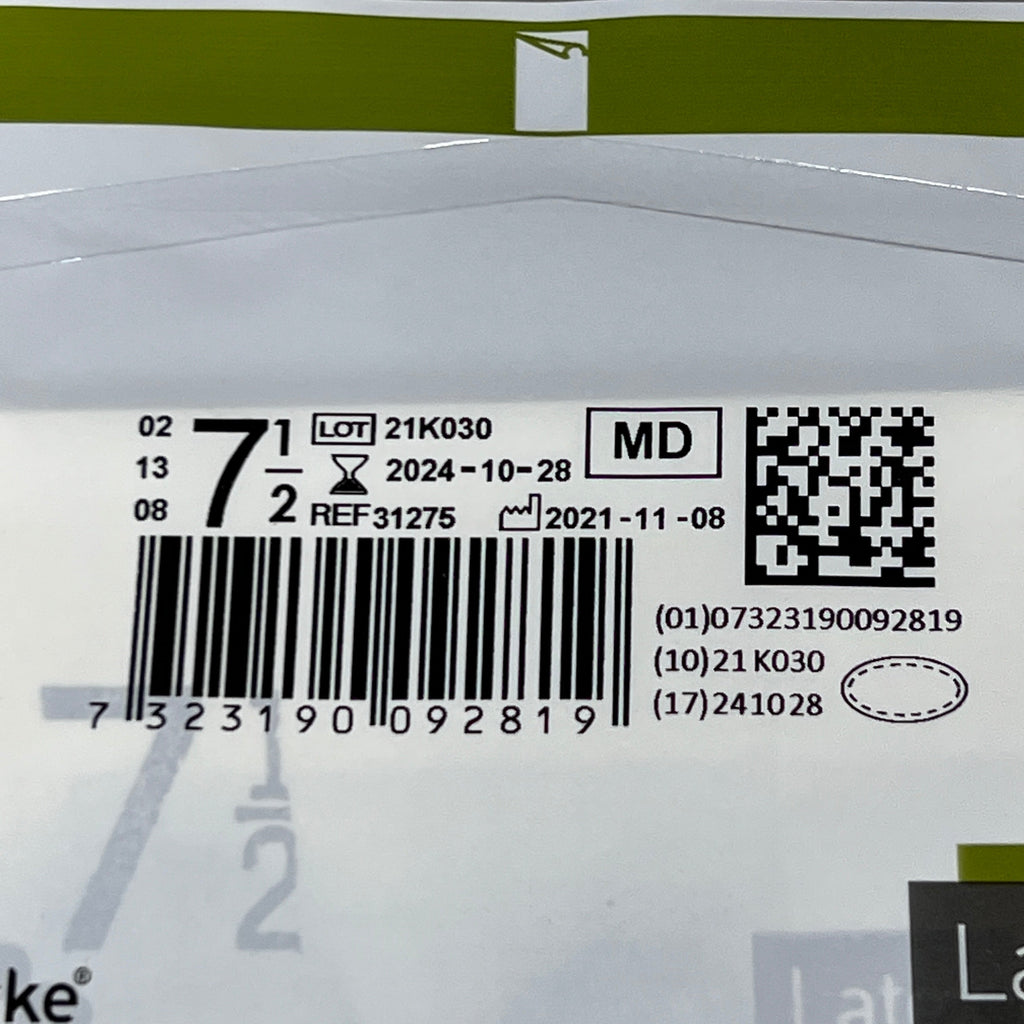 MOLNLYCKE Biogel M Latex Surgical Gloves Enhanced Grip SZ 7.5 Straw Yellow 50 Pairs 30575 (New)