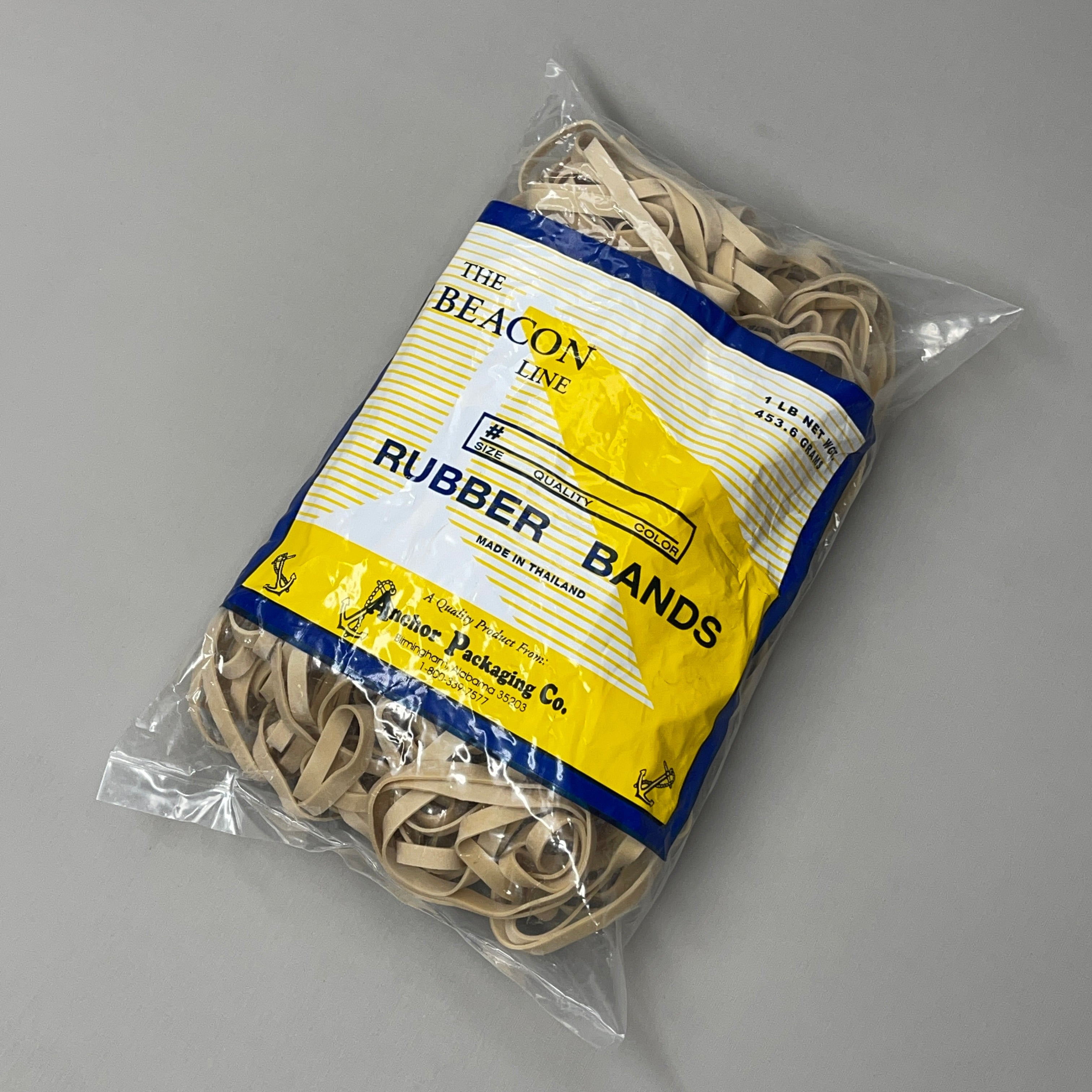 ANCHOR PACKAGING CO The Beacon Line Rubber Bands 3 lbs Total (3 x 1 lb Bags) Size 64 (New)