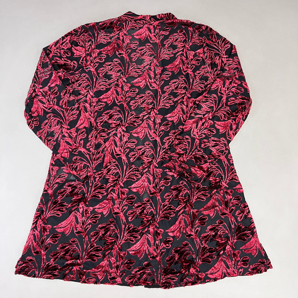 SUSAN GRAVER Knit Cardigan & Tank Set Women's Sz M Red / Black A384258E97551 (New)