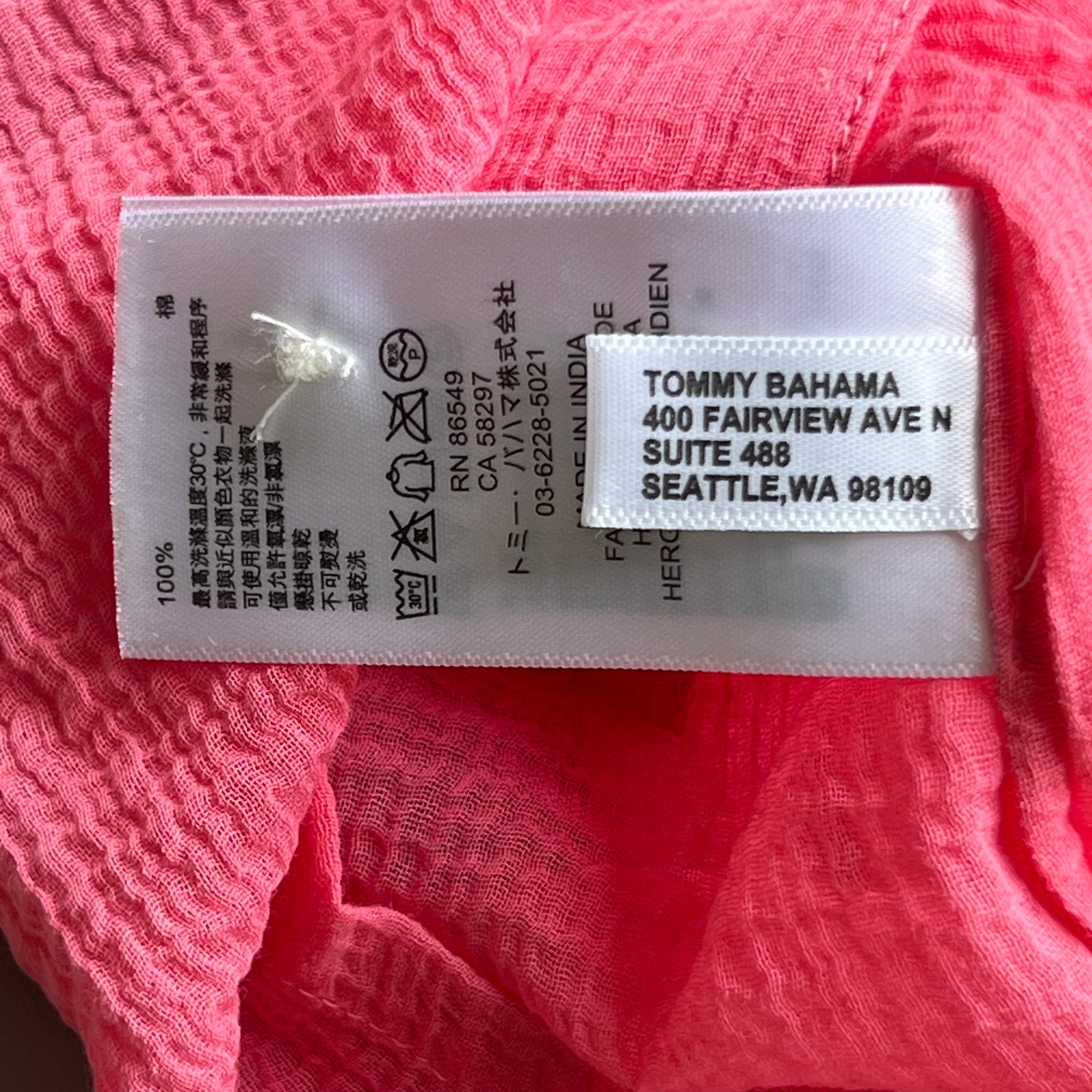 TOMMY BAHAMA Women's Lana Bay Gauze Top 3/4 Sleeve Tutti Frutti Size M (New)