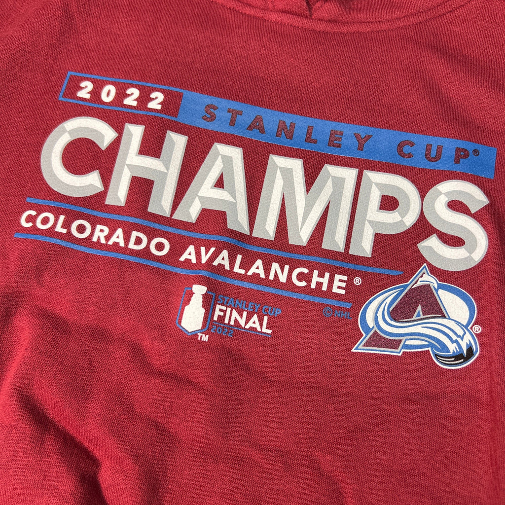 FANATICS 2022 Stanley Cup Champs Colorado Avalanche Final Hoodie Sz S Burgundy 22NHL0024 (New)