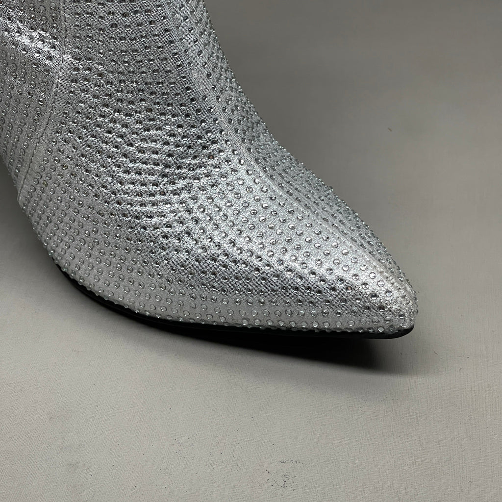 MIA Mackynzie Silver Stone Tall Heeled Boots Sz 8M Q100302