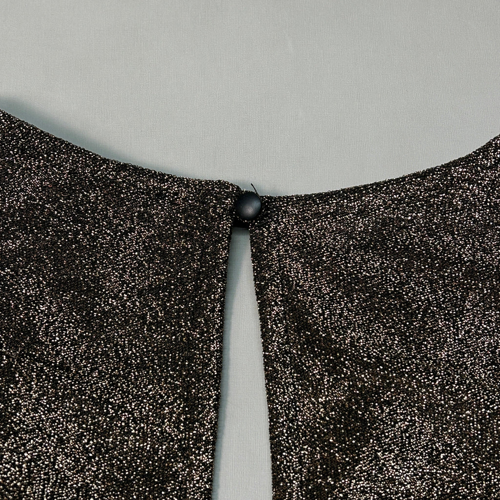 GILLI Twist Front Romper Black/Gold Size Medium (New)
