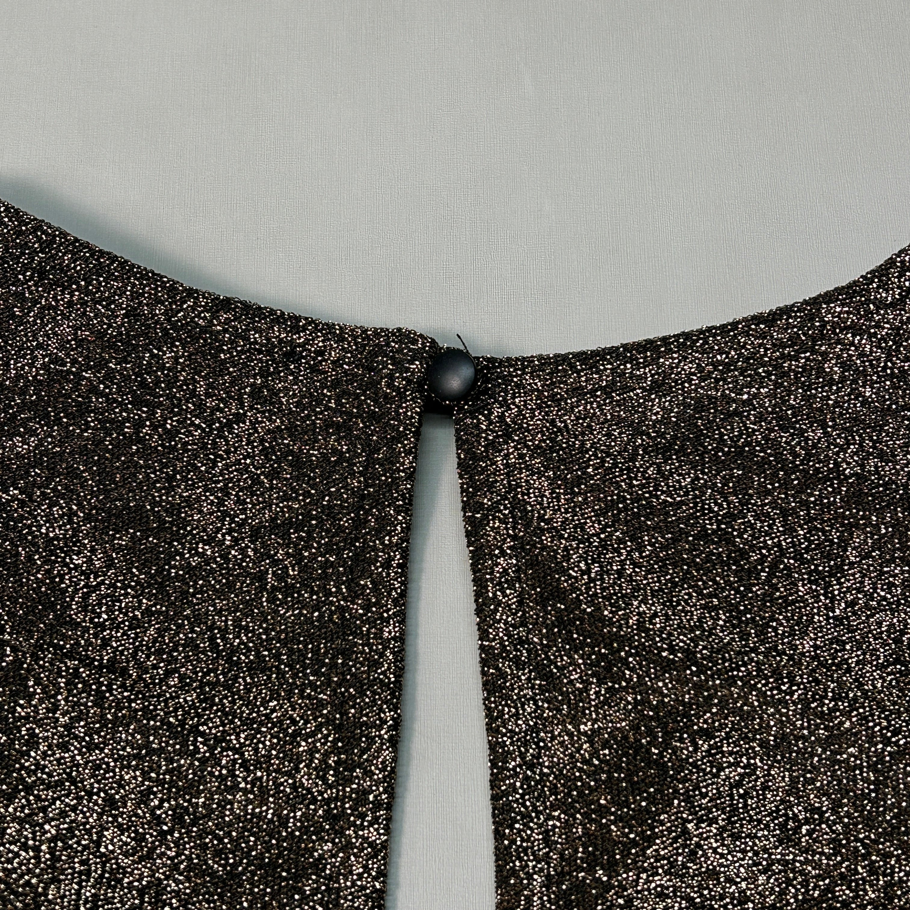 GILLI Twist Front Romper Black/Gold Size Medium (New)