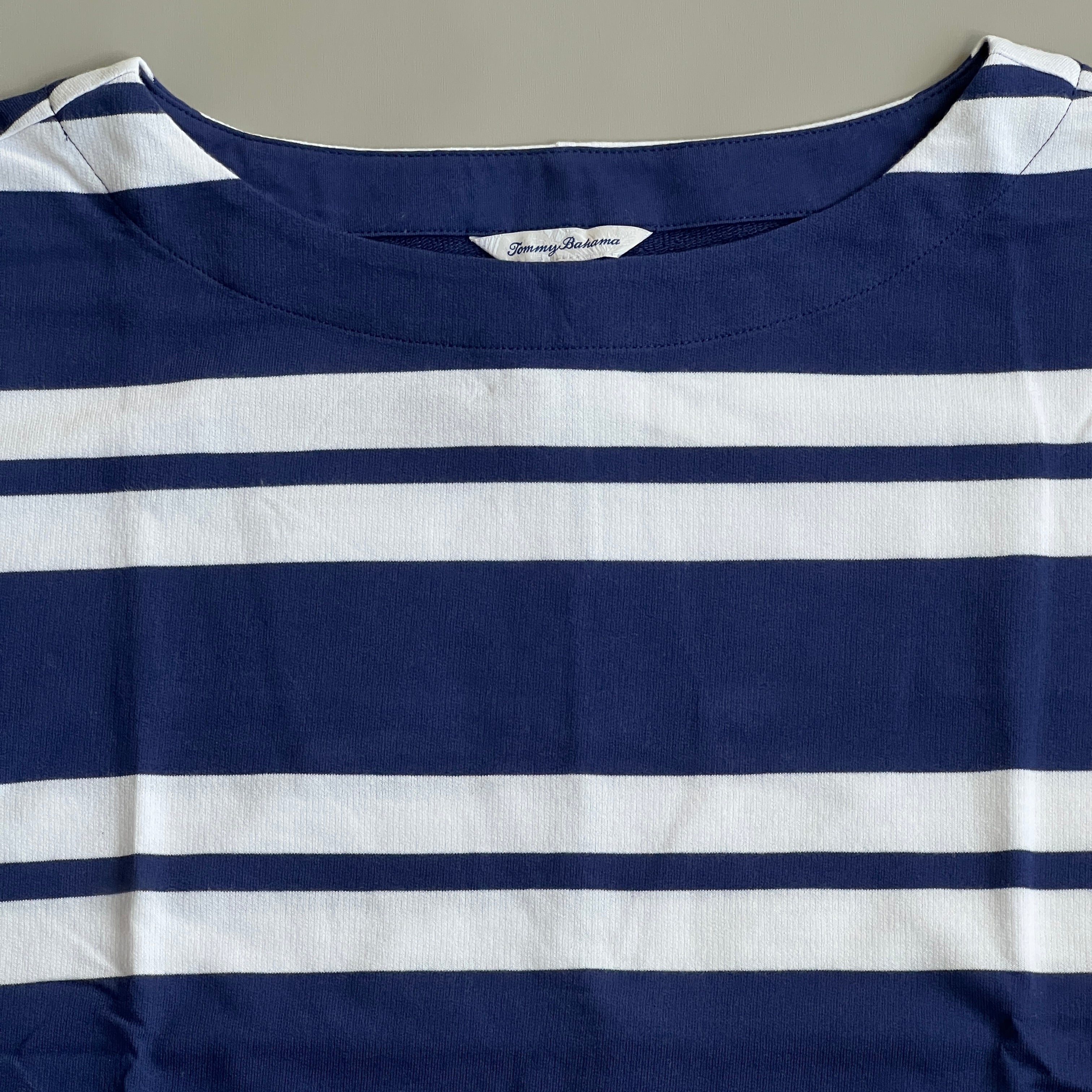 TOMMY BAHAMA Women's French Terrace Bell Sleeve Popover Island Navy Size S (New)