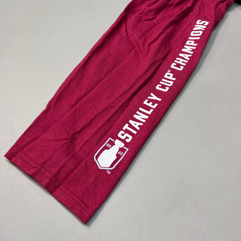FANATICS 2022 Stanley Cup Champions Colorado Avalanche Long Sleeve T-shirt Sz L Burgundy 058N SC Champs (New)