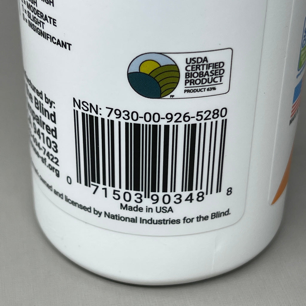 SKILCRAFT (12 PACK) All Purpose Cleaner Biobased 16 oz Spray Bottle 9265280 (New)