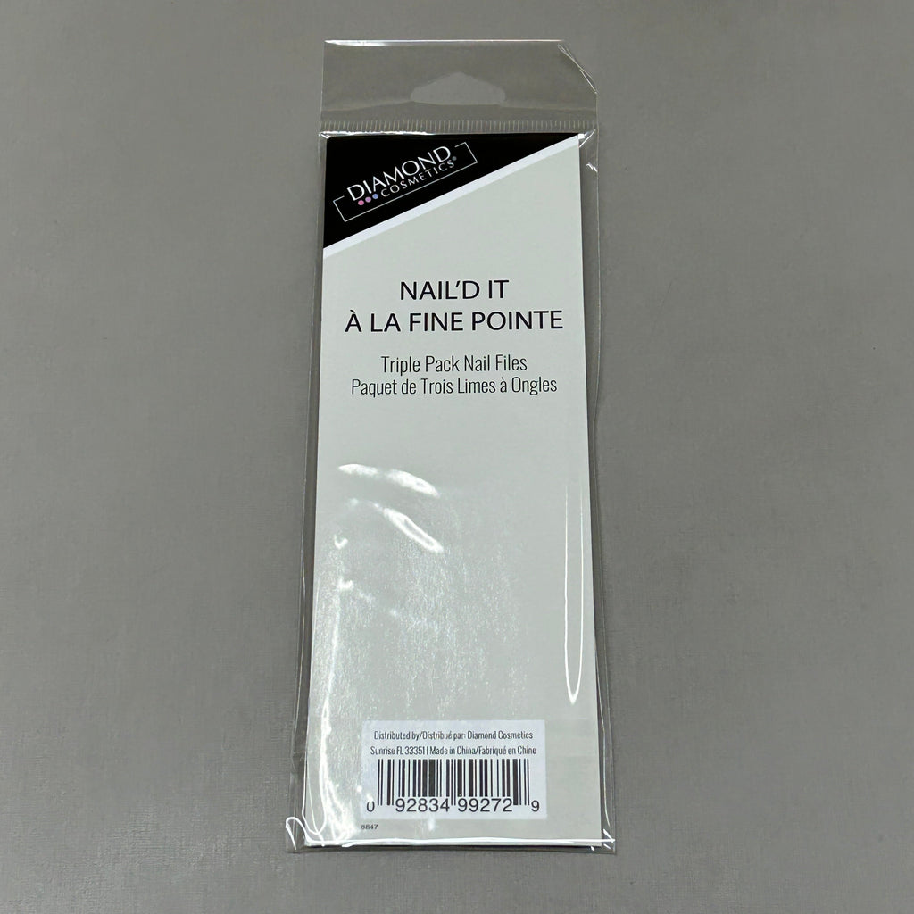 DIAMOND COSMETICS (3 PACKS of 3) Holiday Nail Files Multiple Prints 85386DT