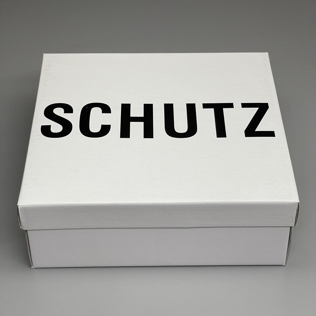 SCHUTZ Keefa Casual Women's Leather Sandal Black Platform 4" Heel Shoes Sz 7B (New)