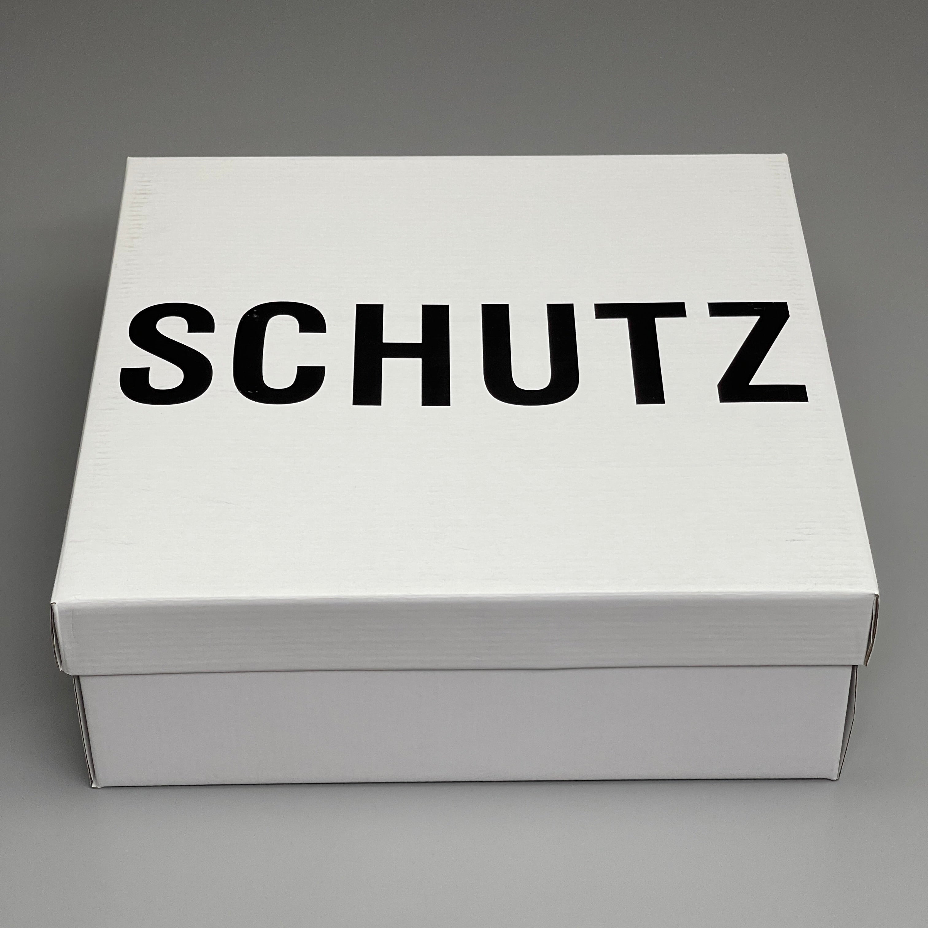 SCHUTZ Keefa Casual Women's Leather Sandal Black Platform 4" Heel Shoes Sz 7B (New)