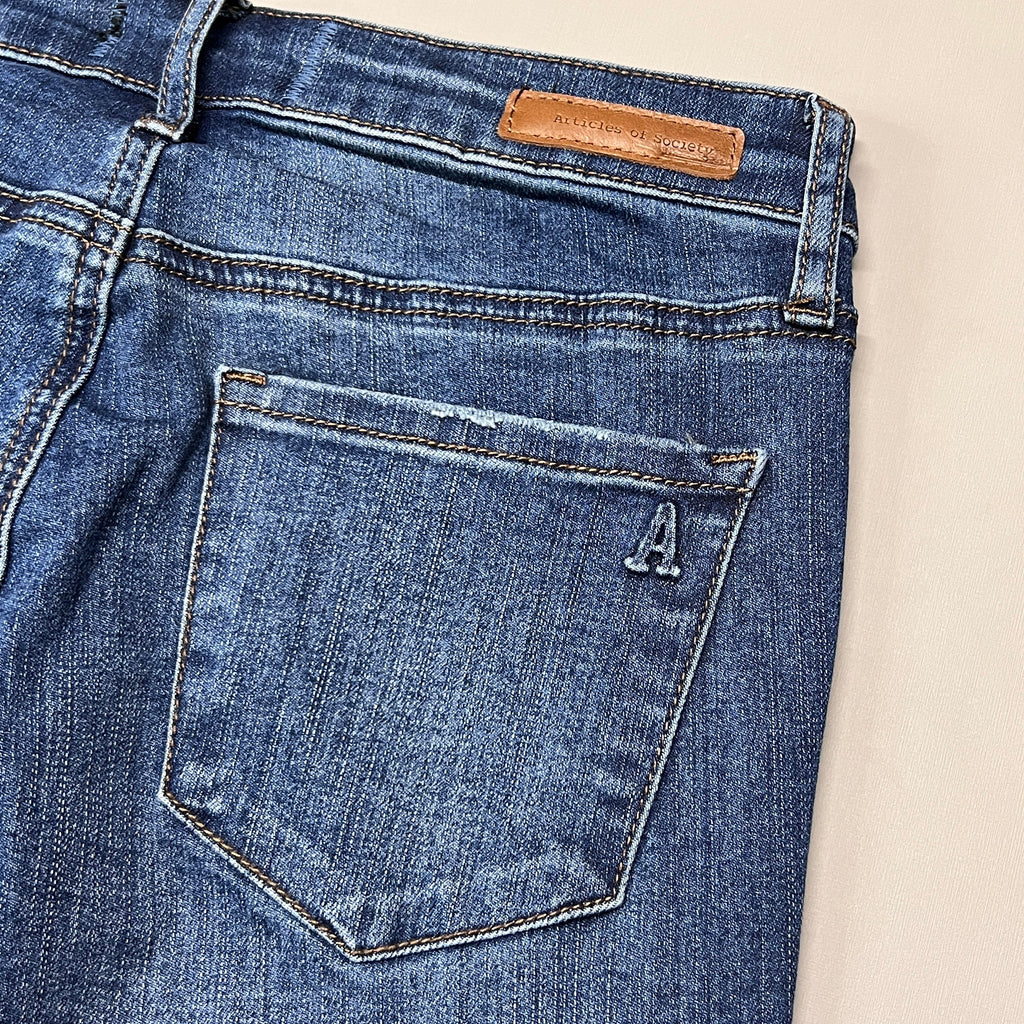ARTICLES OF SOCIETY Hilo Ripped Denim Jeans Women's Sz 26 Blue 5350PLV-706 (New)