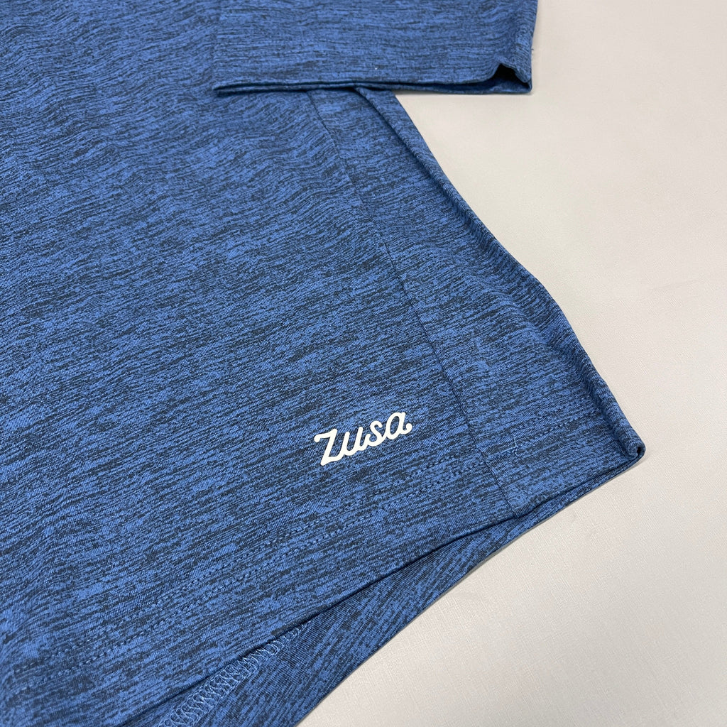 ZUSA Pull Over Shirt Long Sleeve Brisk Quarter Zip Men's Sz 2XL Navy Heather (New)