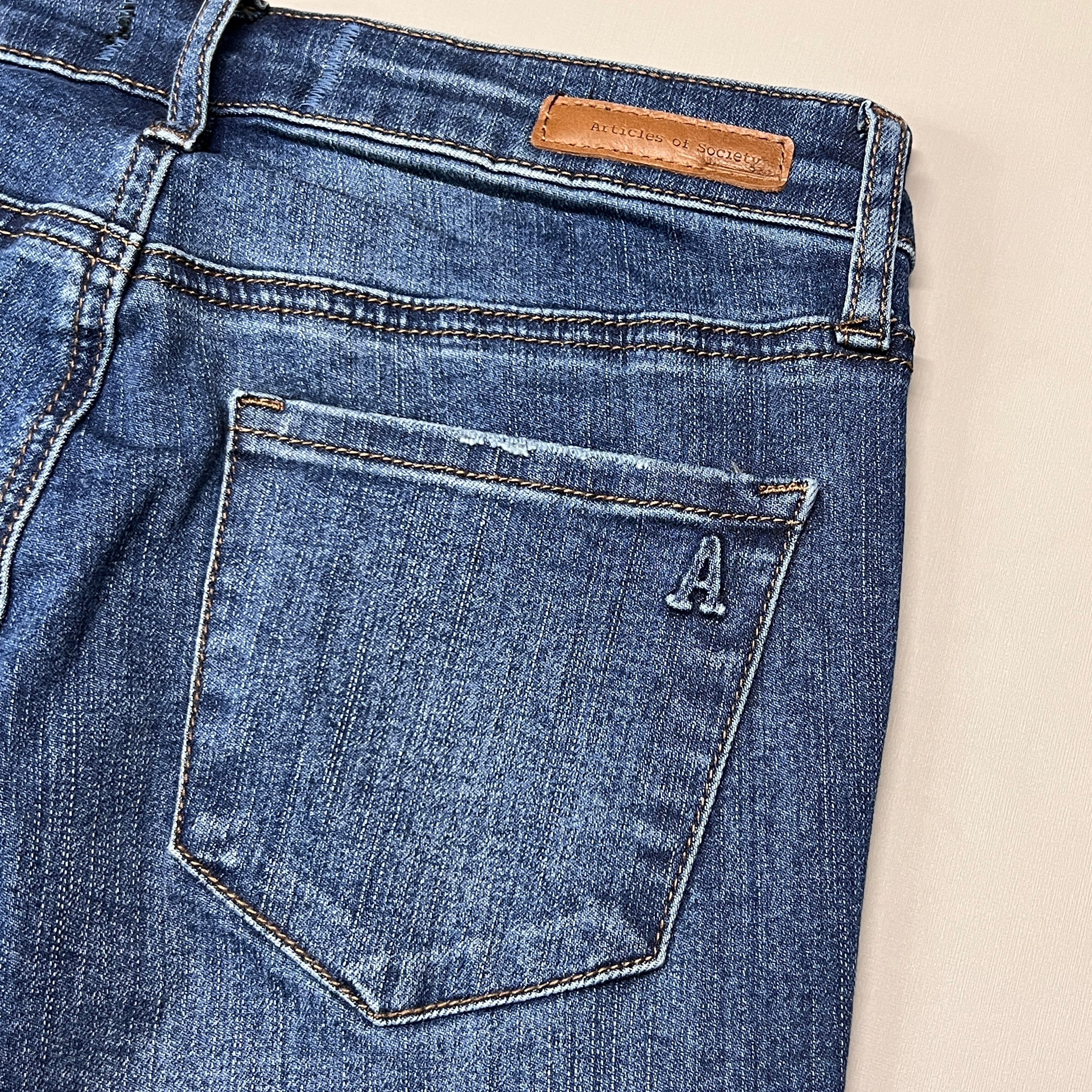 ARTICLES OF SOCIETY Hilo Ripped Denim Jeans Women's Sz 29 Blue 5350PLV-706 (New)