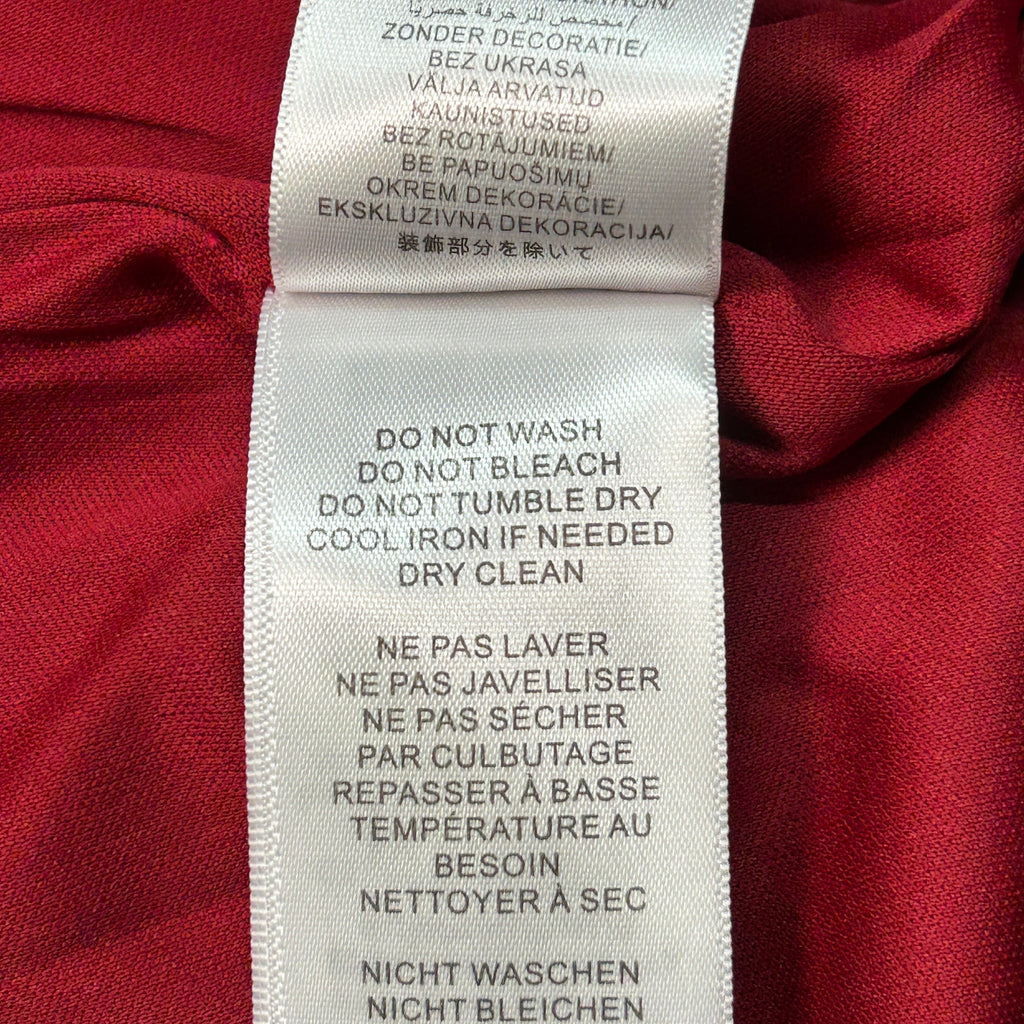 ADRIANNA PAPELL Knit Crepe Pearl Trim Dress Red Size 4 (New)