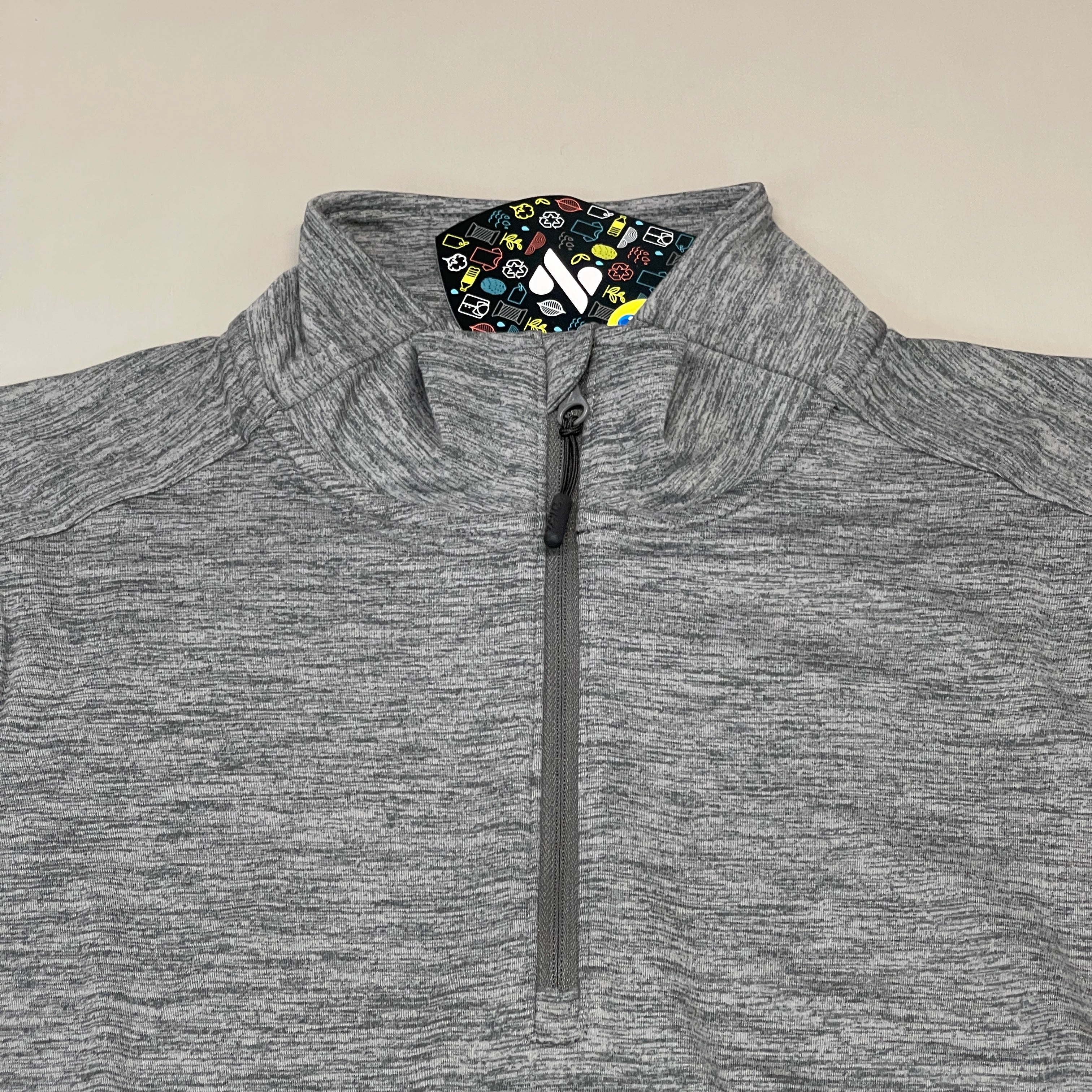 ZUSA Pull Over Shirt Long Sleeve Brisk Quarter Zip Women's Sz M Charcoal Heather (New)