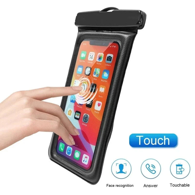 IP68 Universal Waterproof Phone Case Bag | Touch-Sensitive Pouch for iPhone, Samsung, and More