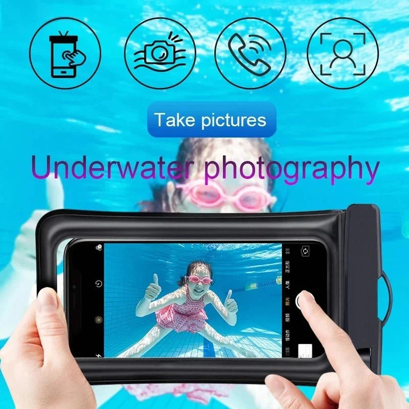 IP68 Universal Waterproof Phone Case Bag | Touch-Sensitive Pouch for iPhone, Samsung, and More