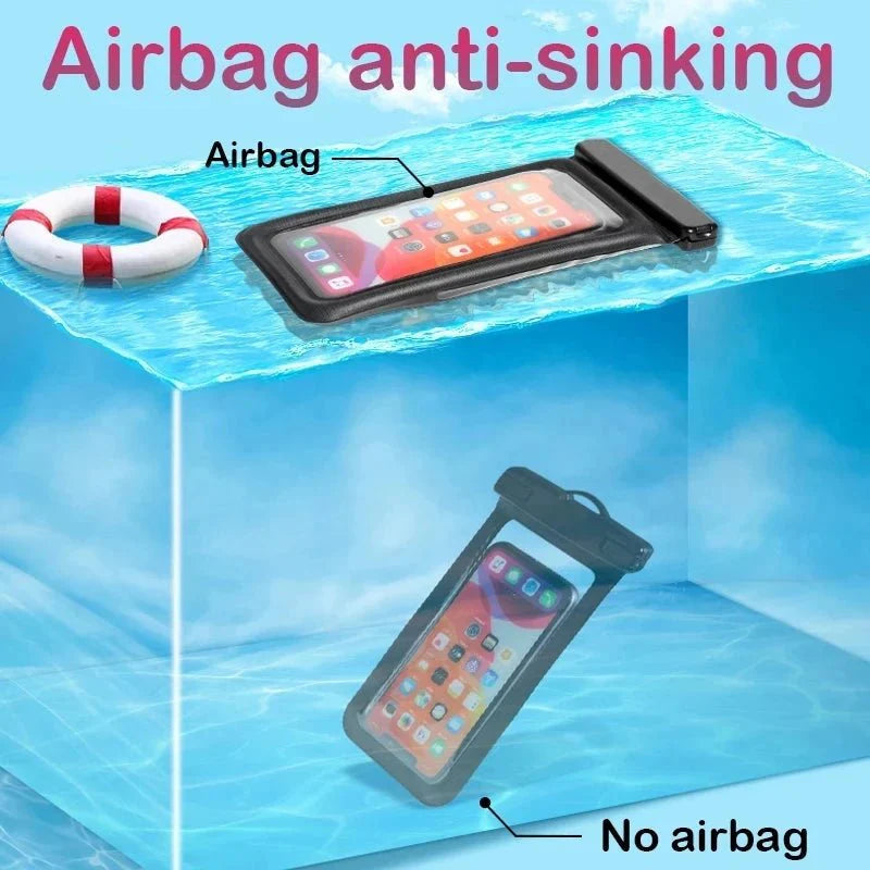 IP68 Universal Waterproof Phone Case Bag | Touch-Sensitive Pouch for iPhone, Samsung, and More