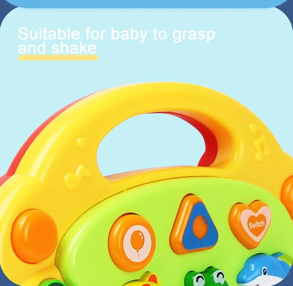 Kids Cartoon Piano Keyboard Toy | Educational Animal Sound Musical Instrument with Lights for Toddlers