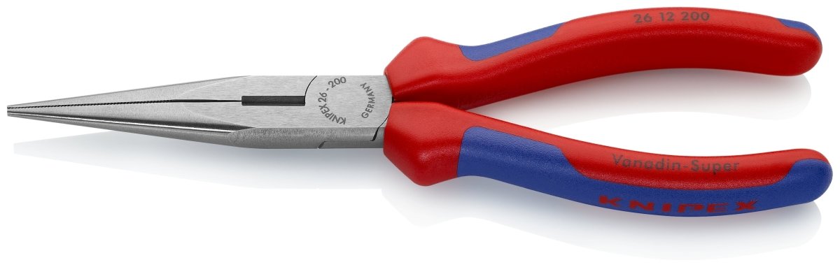 Knipex Long Nose Pliers With Side Cutter 8" 26 12 200