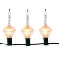 7-Light Silver Glitter Diamond Bubble Light Set