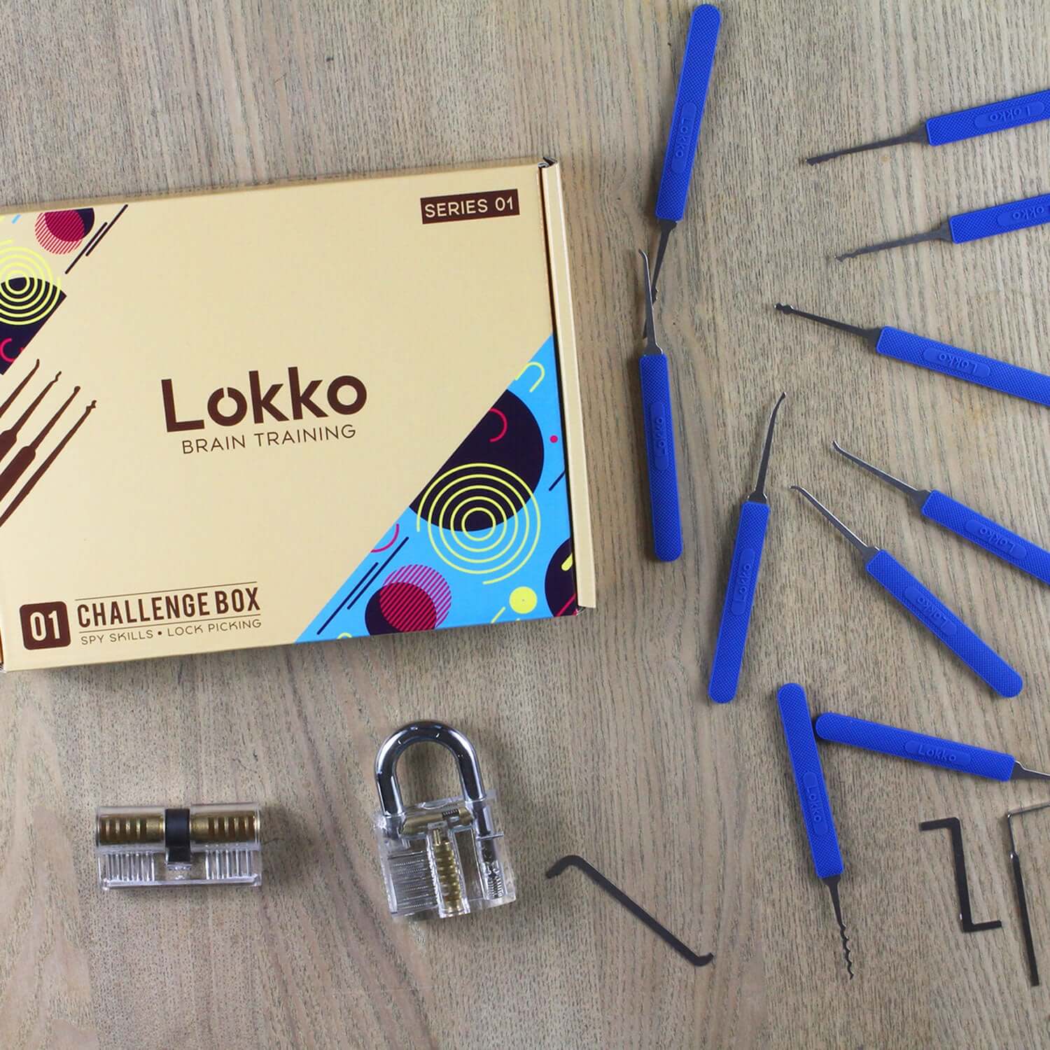 Lock Pick Set - for Beginners+: Lock Picks by LOKKO, Practice Locks, Covert Kit + How-to Guide