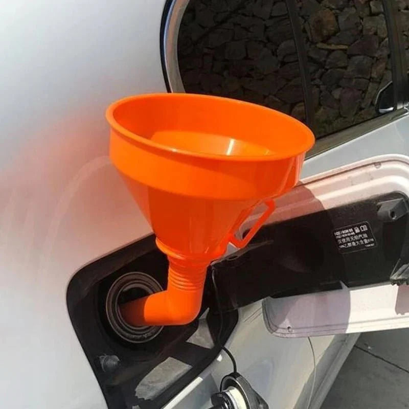 Engine Oil Funnel with Filter | Long Mouth Refueling Tool for Cars and Motorcycles