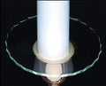 Single Glass Bobeche - Clear Cut Rim