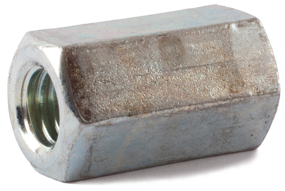 5/8-18 x 13/16 x 2 1/8 A563 Hex Coupling Nut Zinc